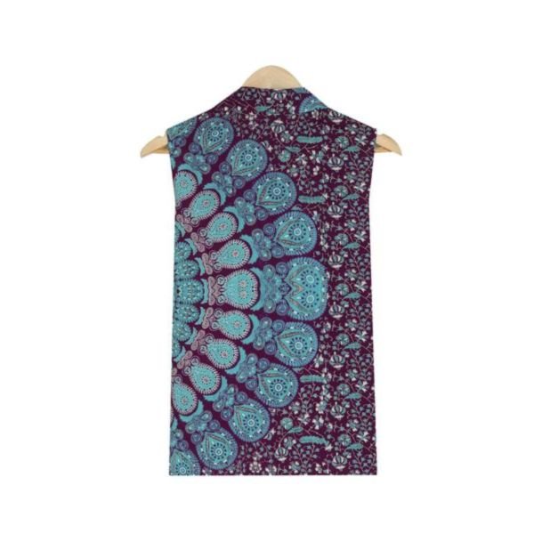 Chic V-Neck Print Sleeveless Top