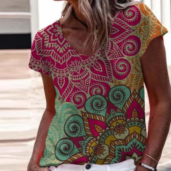 Print Short Sleeve Top